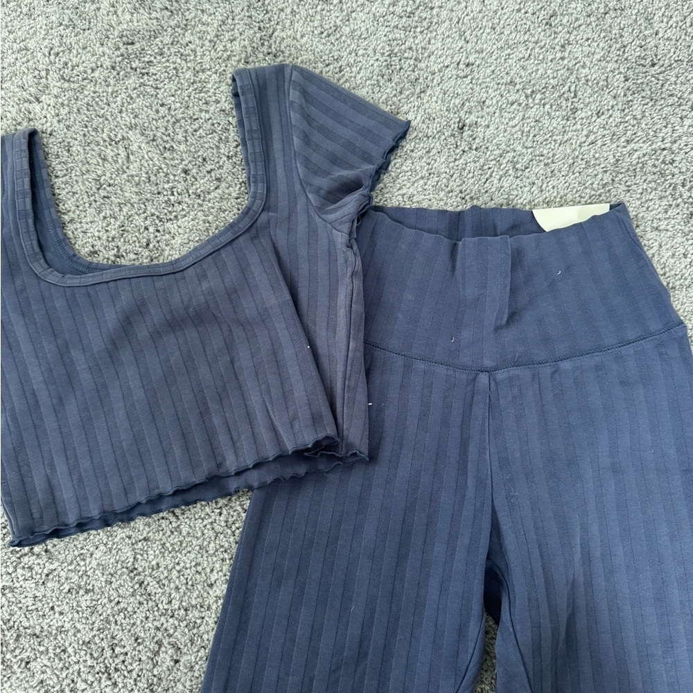 Aerie Blue Jumpsuit with Structured Tailoring
